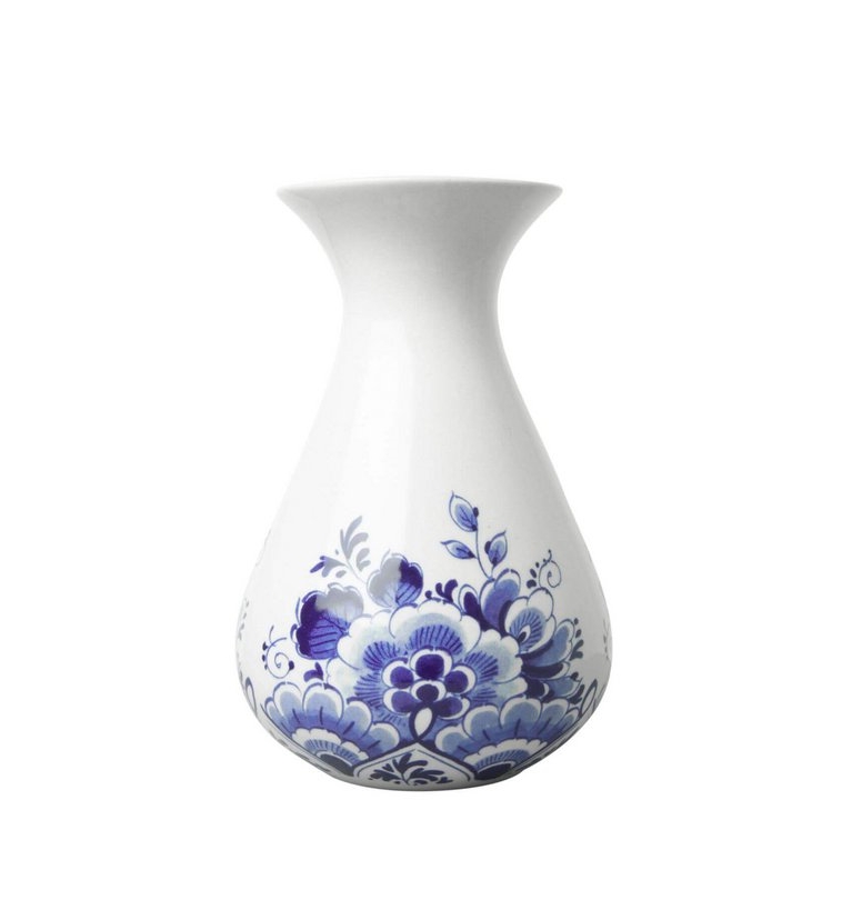 Bol vaasje bloemen - Delfts Blauw