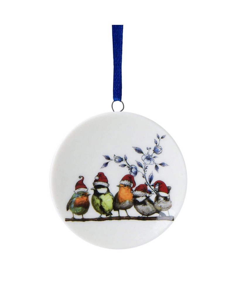 Kerstornament Bosvogels - Delfts Blauw