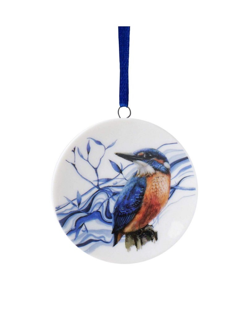 Kerstornament IJsvogel - Delfts Blauw
