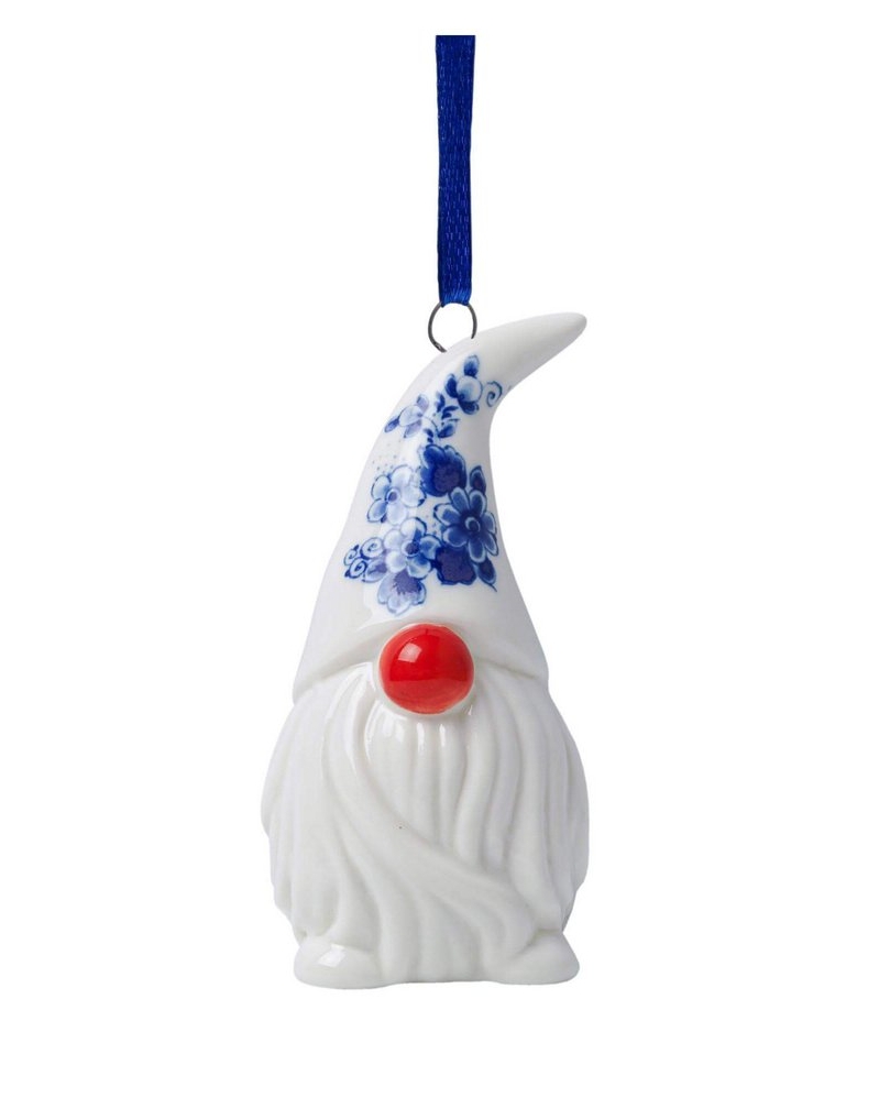 Kerstornament kabouter - Delfts Blauw