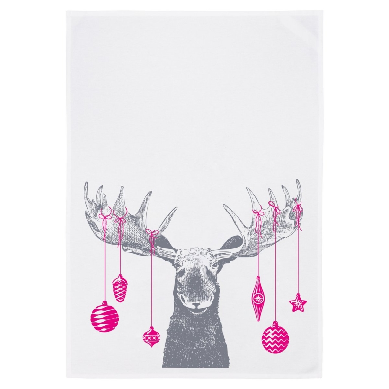 Theedoek met eland kerst