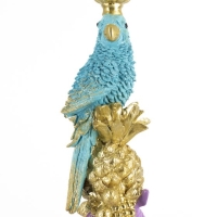 Kaarsenstandaard papegaai en neushoorn