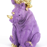 Kaarsenstandaard papegaai en neushoorn