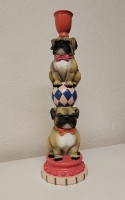 Kaarsenstandaard circus pugs