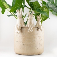 Aardewerk ornament bunny zittend M