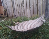 Vogelbadje hangend voerbakje bladvorm - M