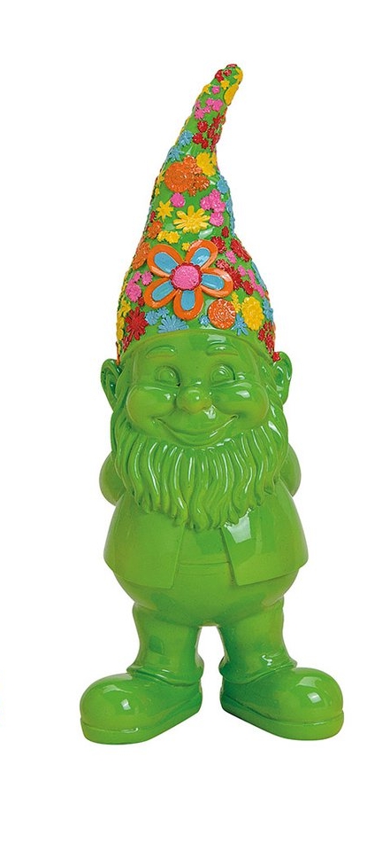 Kleurrijke hippie kabouter groen - L