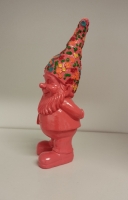 Kleurrijke hippie kabouter roze - L