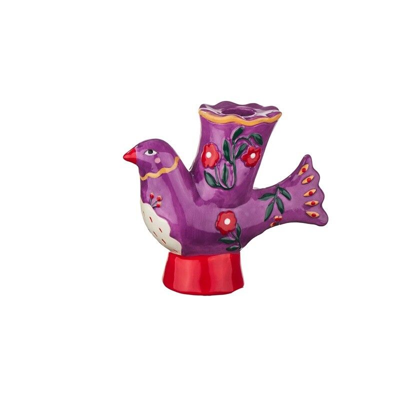 Aardewerk kaarsenstandaard sapphire crest