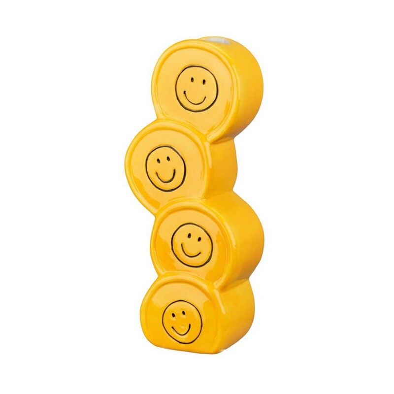 Aardewerk vaas stacked smiley
