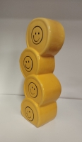 Aardewerk vaas stacked smiley