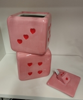 Aardewerk jar dices - dobbelstenen