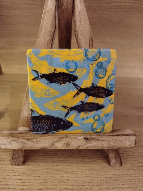 Decoratieve tegel sardines