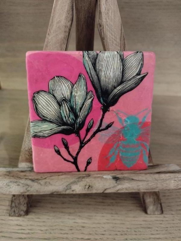 Decoratieve tegel magnolia