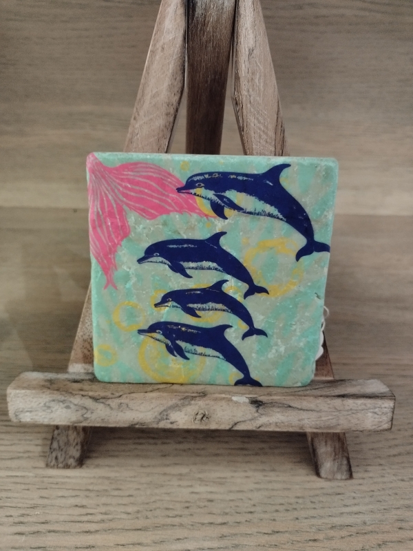 Decoratieve tegel dolfijnen