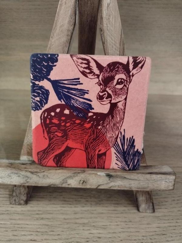 Decoratieve tegel hertje Richard