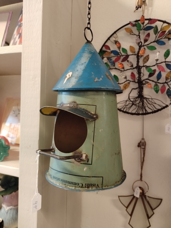 Vogelhuis van gerecycled blik XL