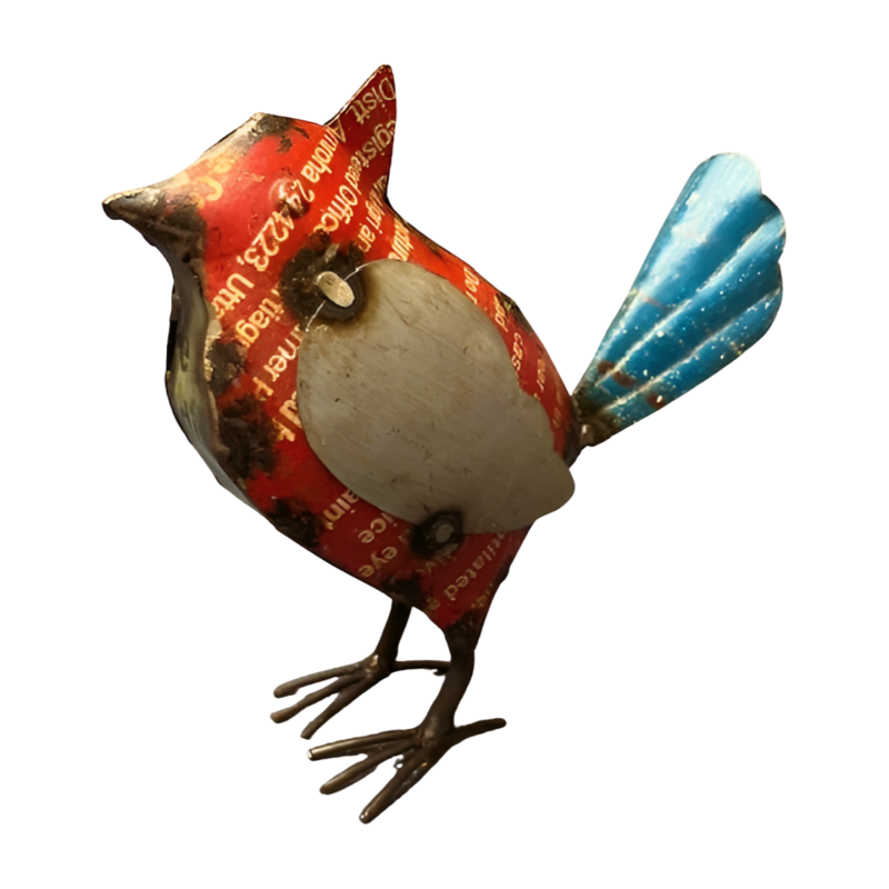 Vogeltje van gerecycled blik