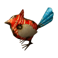 Vogeltje van gerecycled blik