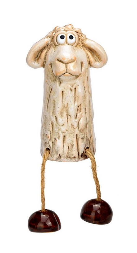 Beeldje schaap met bungelbeentjes