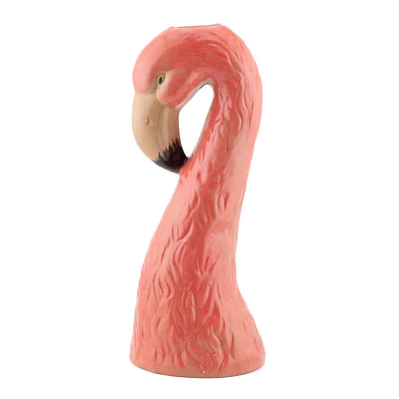 Aardewerk vaas flamingo