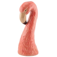 Aardewerk vaas flamingo