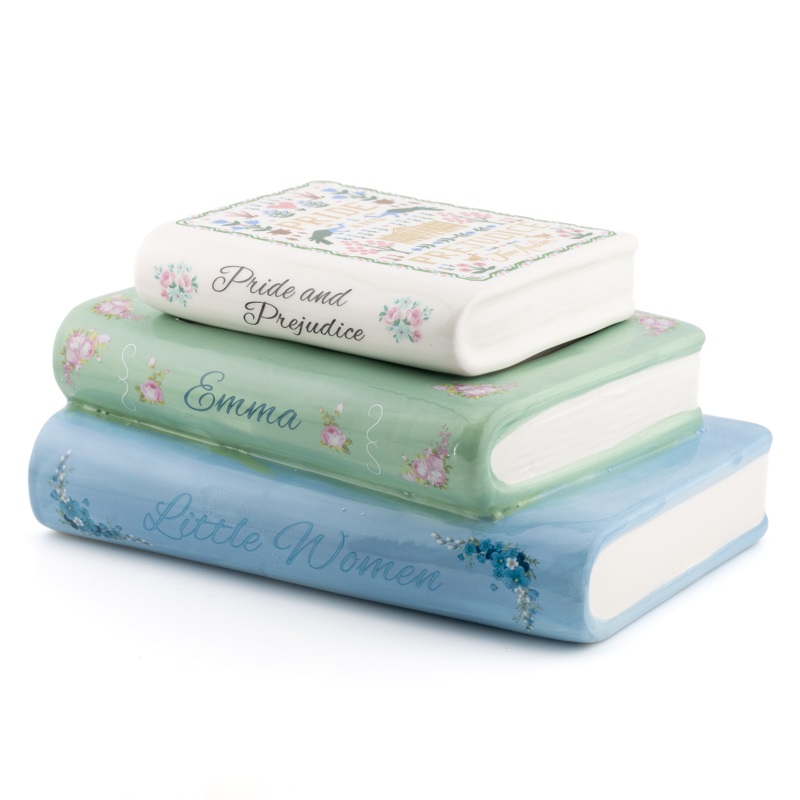 Aardewerk opberger boekenstapel