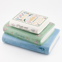 Aardewerk opberger boekenstapel