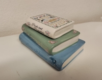 Aardewerk opberger boekenstapel