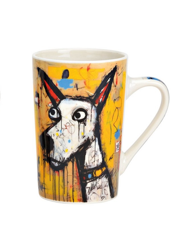 Mok schilderijstijl hond