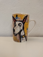 Mok schilderijstijl hond