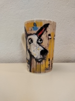 Mok schilderijstijl hond