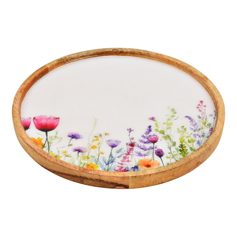 Decoratief bord gemaakt van mangohout