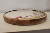 Decoratief bord gemaakt van mangohout