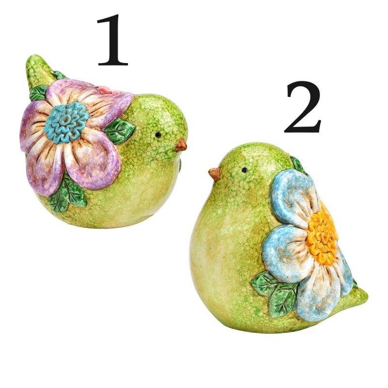 Vogelbloemen gemaakt van keramiek