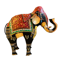 Olifant van gerecycled blik in oosterse stijl - XL