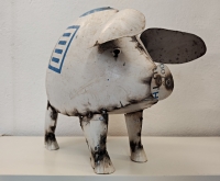 Varken flapoor van gerecycled blik