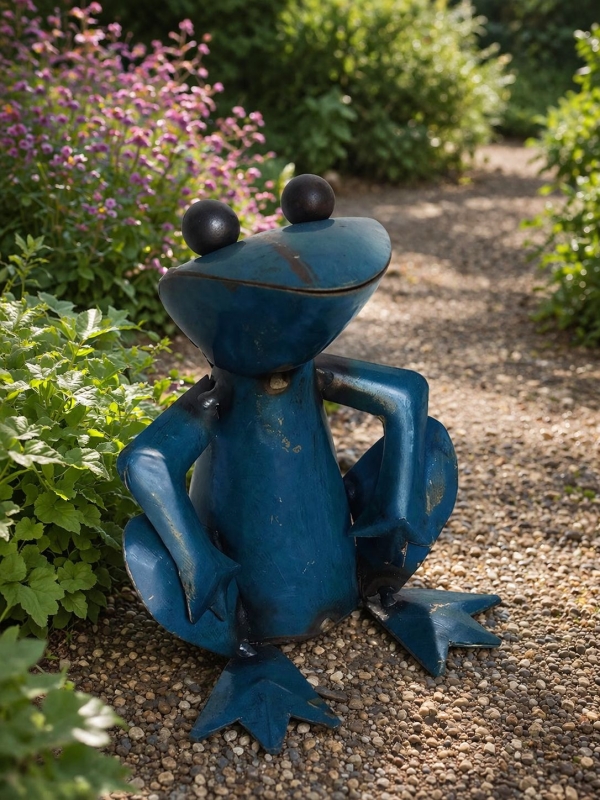 Kleine kikker van gerecycled blik