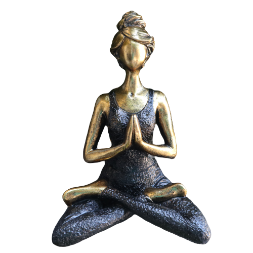 Beeld dame figuur yoga black