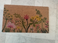 Kokos deurmat bloemen