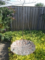 Vogelbadje hangend voerbakje bloemvorm - L