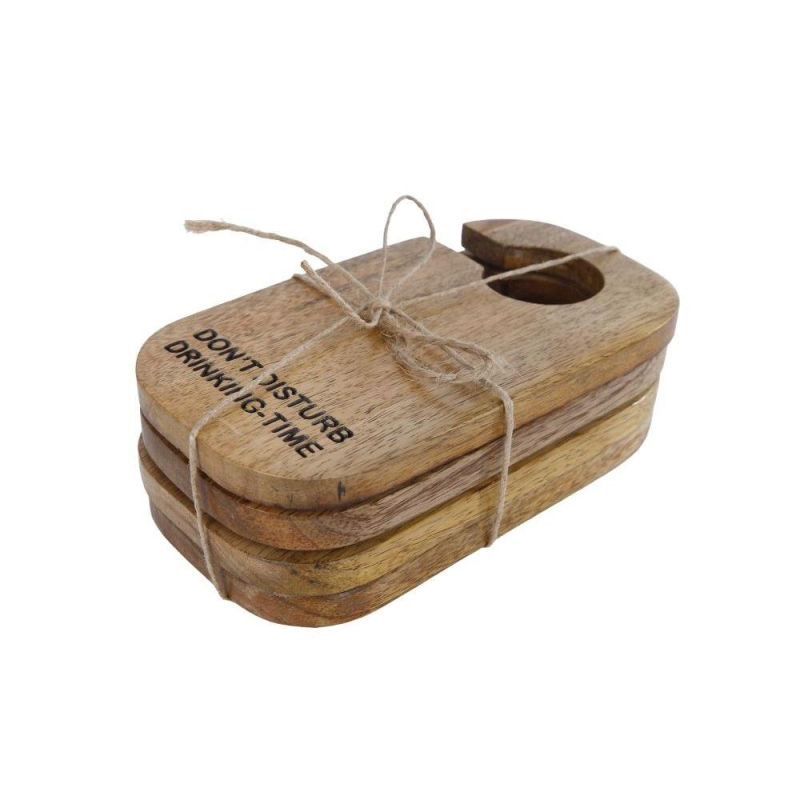 Onderzetters hout - drinking time