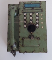 Vogelhuisje telefoon van gerecycled blik