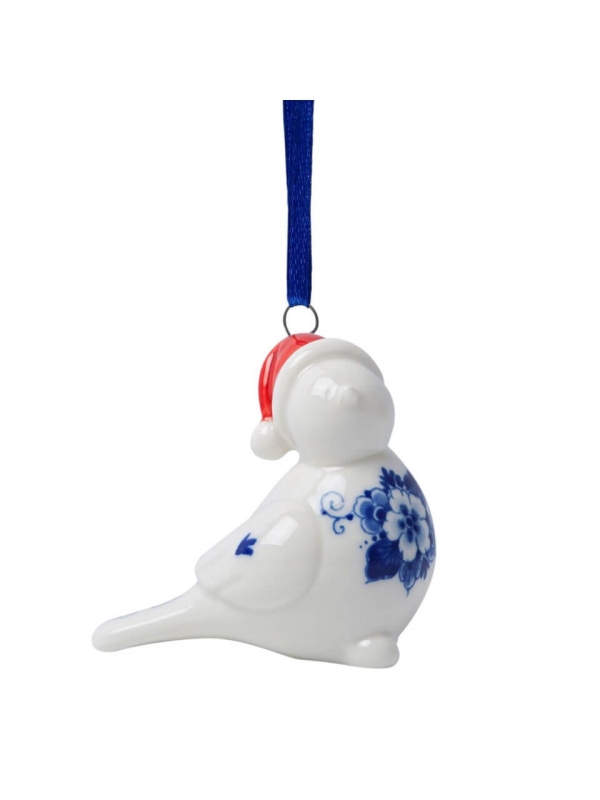 Kerstornament vogel  - Delfts Blauw